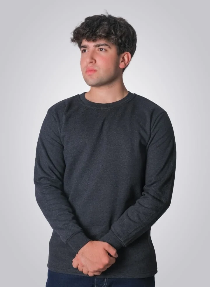 2 İplik O Yaka Sweat T-Shirt - Gri Model 04