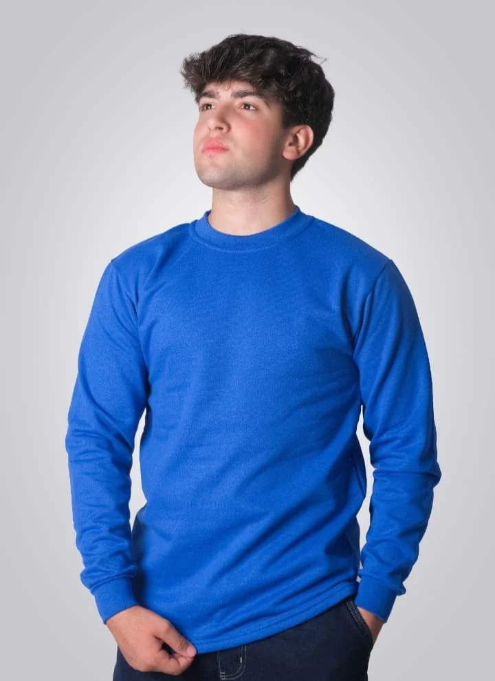 2 İplik O Yaka Sweat T-Shirt - Lacivert / Mavi Model 05