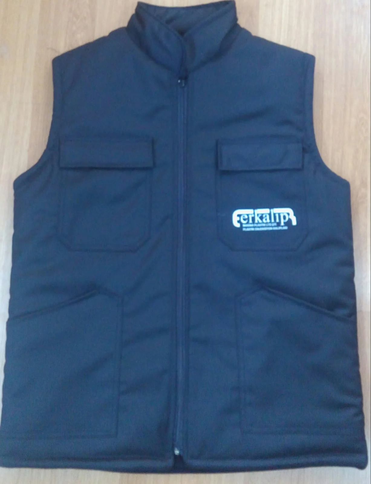Gabardin Polarlı Elyaflı İş Yeleği - Lacivert / Mavi Model 08