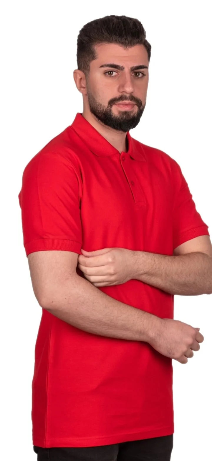 Polo Yaka Lakost T-Shirt - Kırmızı Model 03