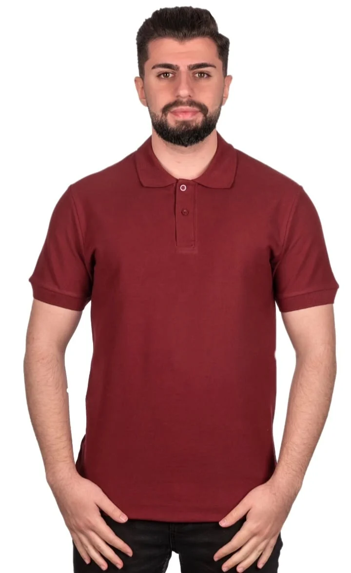 Polo Yaka Lakost T-Shirt - Kırmızı Model 04