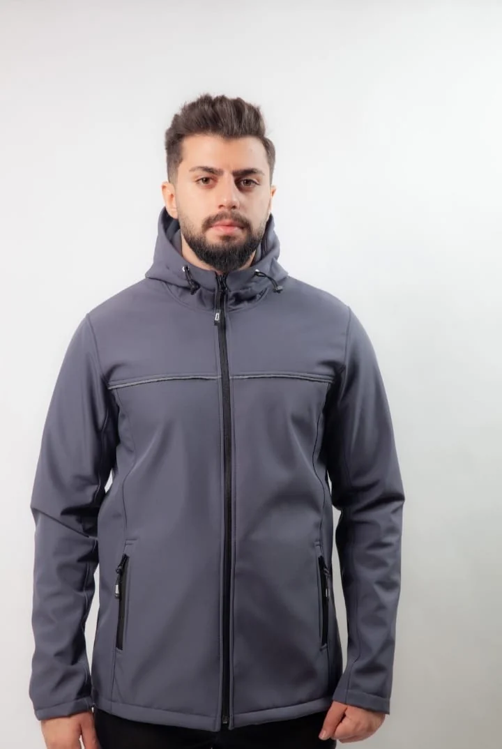 Softshell İş Montu - Füme / Gri Model 04